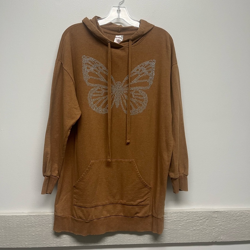 Long Butterfly Embellished Sweater M
